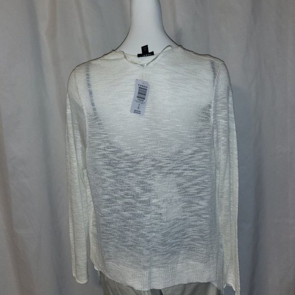 Torrid Ivory Drape Front Cardigan Size 0 (Large 12) Long Sleeve Lightweight, NWT - Picture 2 of 4
